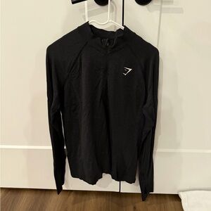 Gymshark Black Athletic Quarter-Zip Top